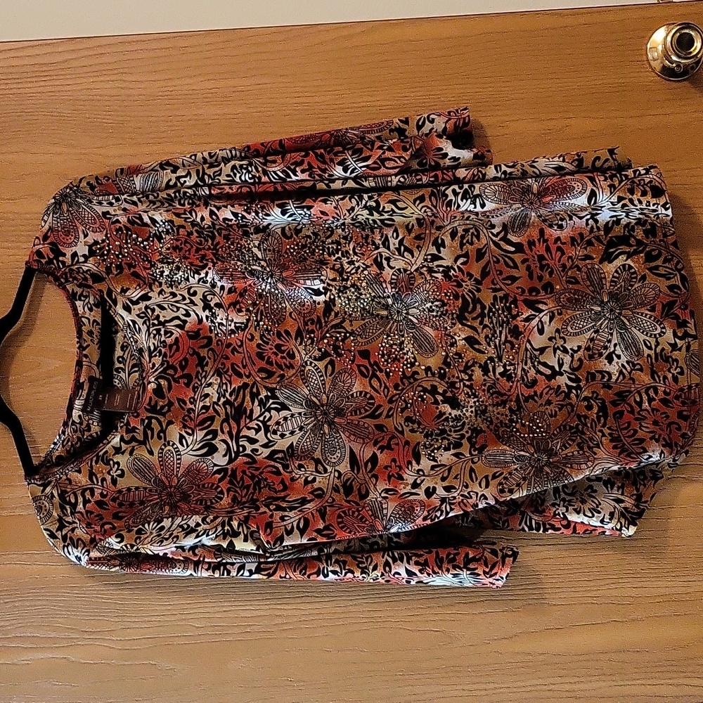 Multiples  Scoop Neck 3/4 Sleeve Blouse size 2X NWOT